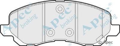 APEC BRAKING pad1545 -  Комплект тормозных колодок, дисковый тормоз